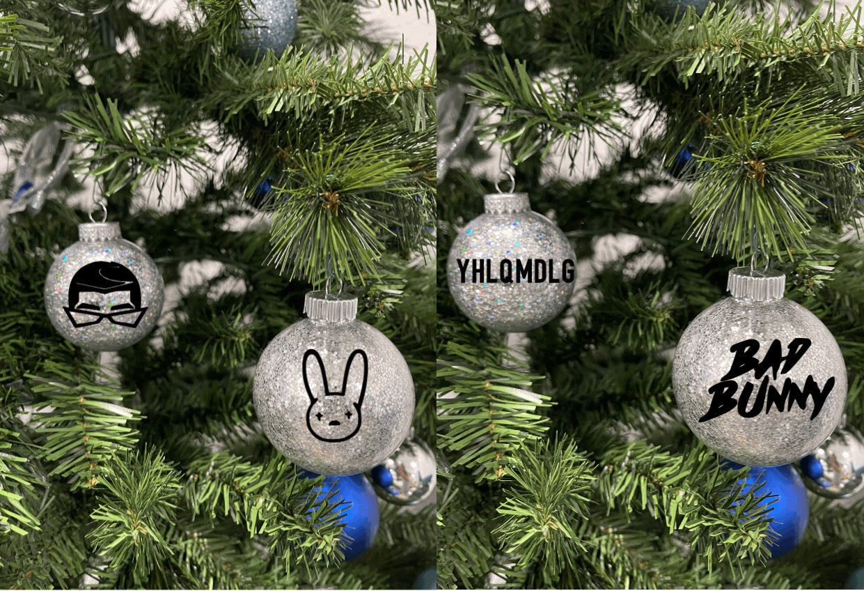 Bad Bunny Christmas Ornaments