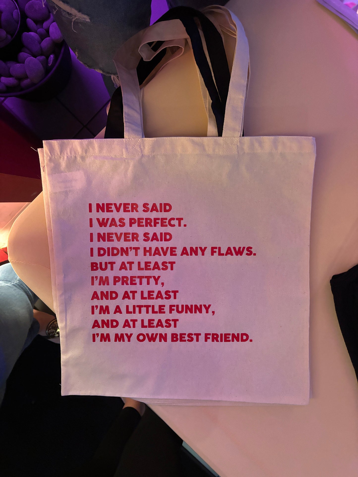 Love Island Tote Bag – “I Never Said I Was Perfect”