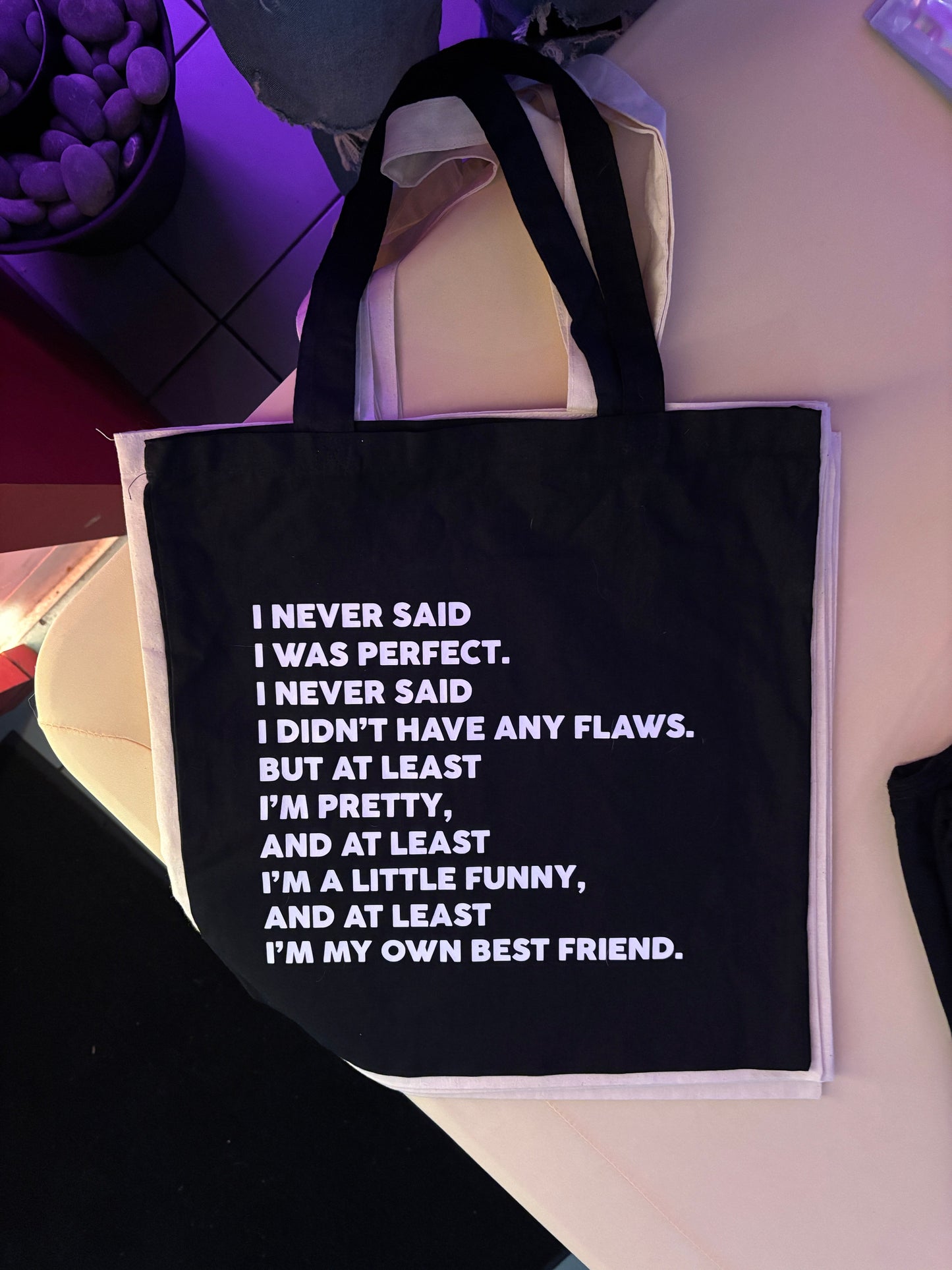 Love Island Tote Bag – “I Never Said I Was Perfect”