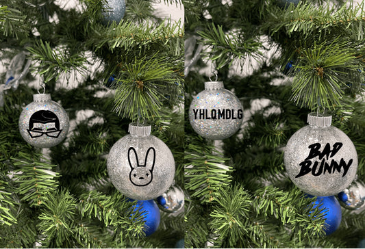 Bad Bunny Christmas Ornaments